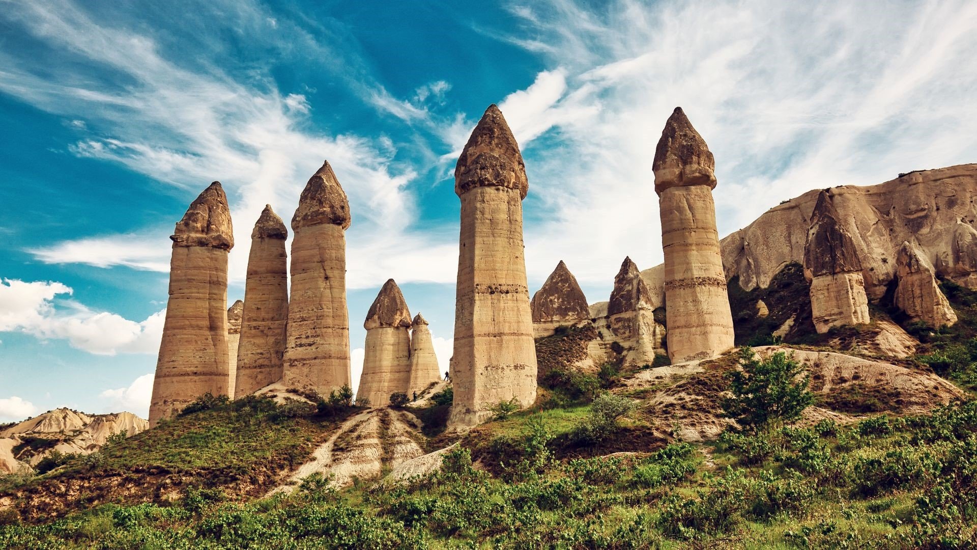 Unique Geological Formations In Love Valley In Cappadocia